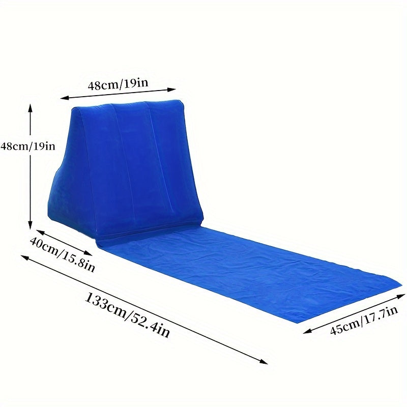 Flocking Triangle Beach Mat Inflatable Seat Cushion