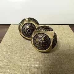 Brass Finger Spinner Toy Puzzle Ball for Relaxation