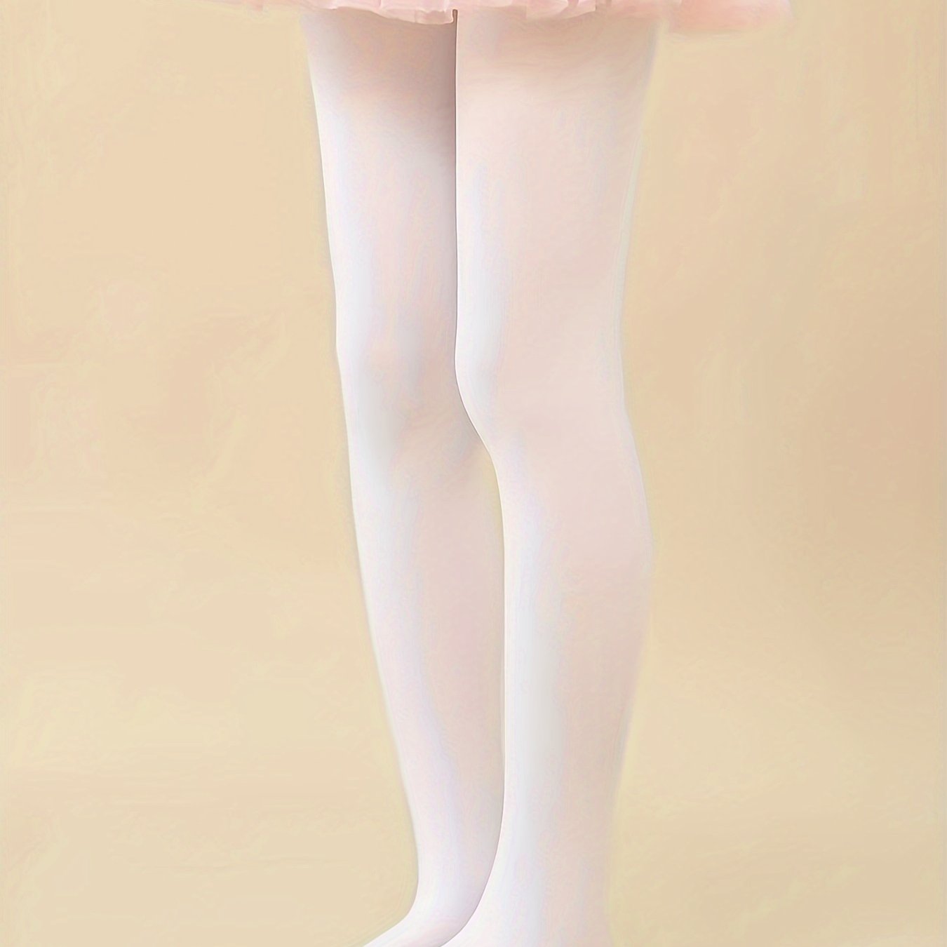 Comfy Solid Stretchy Footed Leggings for Girls
