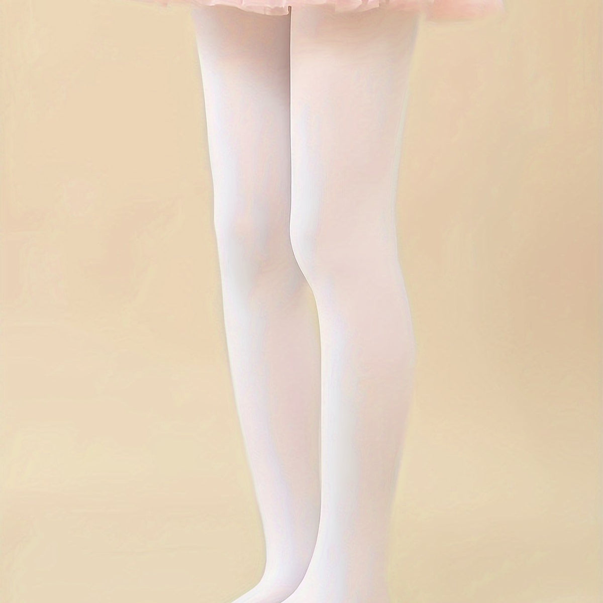 Comfy Solid Stretchy Footed Leggings for Girls