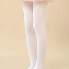 Comfy Solid Stretchy Footed Leggings for Girls
