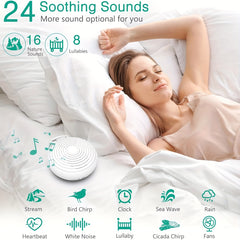 SA18 Noise Sound Machine 24 Options Night Light Hook USB Rechargeable