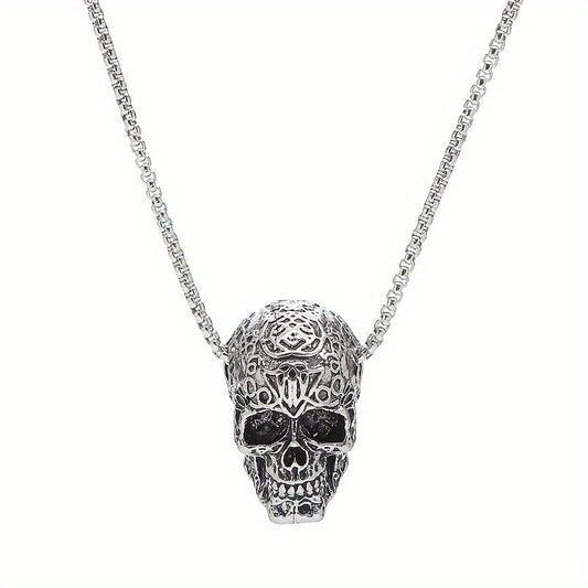 Skull Pendant Alloy Necklace for Girls Boys Teen