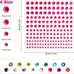 165pcs Adhesive Rhinestones for Crafts Makeup Decor