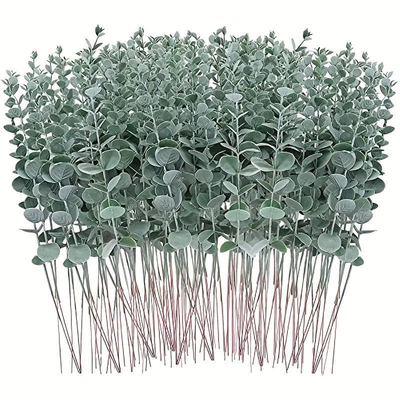 24pcs Artificial Eucalyptus Branches for Room Decoration