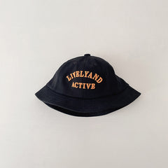 Baby Boys Casual Embroidery Bucket Hat Sun Protection Hat