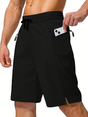 Men's Zip Pocket Swim Trunks Quick Dry UV Protection Beach Shorts