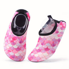 Quick Dry Non Slip Boys' Pink Fish Scale Water Shoes