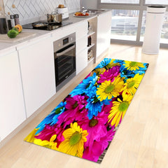Floral Area Rug Non-slip Floor Mat
