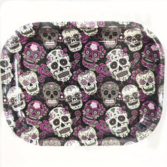Halloween Skull Rolling Tray Metal Cartoon Washable Fruit Plate