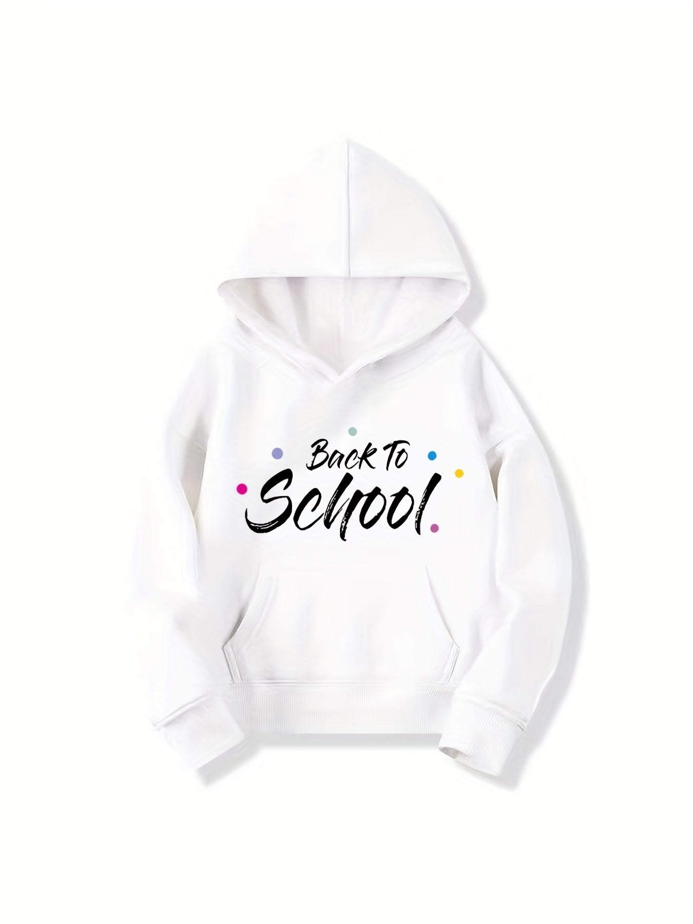 Girls' Back to School Pattern Hoodie Sweatshirt Top