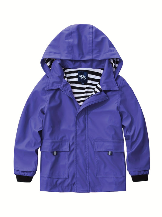 Kids Waterproof Windbreaker Jacket with Hooded Coat