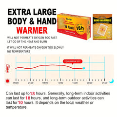10pcs Disposable Hand Warmers Patches Safe Natural Odorless Long Lasting