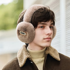 Polyester Earmuffs for Men Warm Plush Lined Ear Warmers
