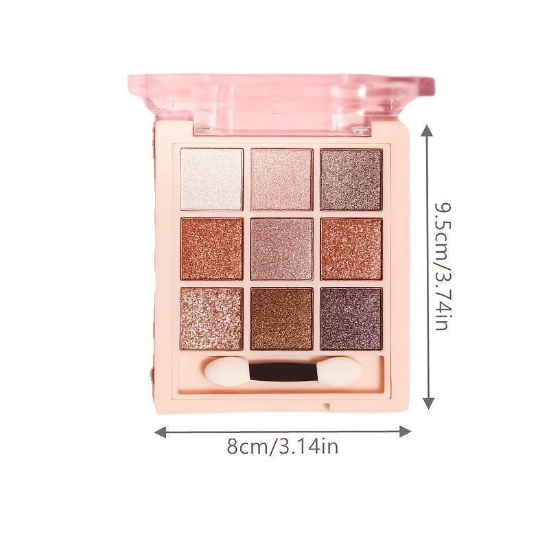 9-Color Fruit Eyeshadow Palette Matte Pearly Shimmer Finish