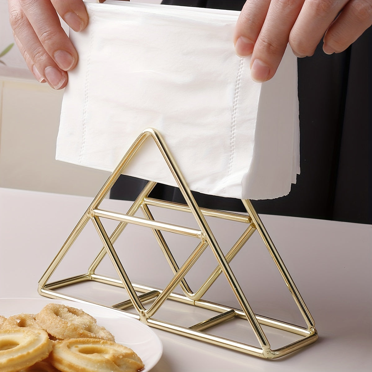 Modern Metal Napkin Holder for Bathroom and Kitchen