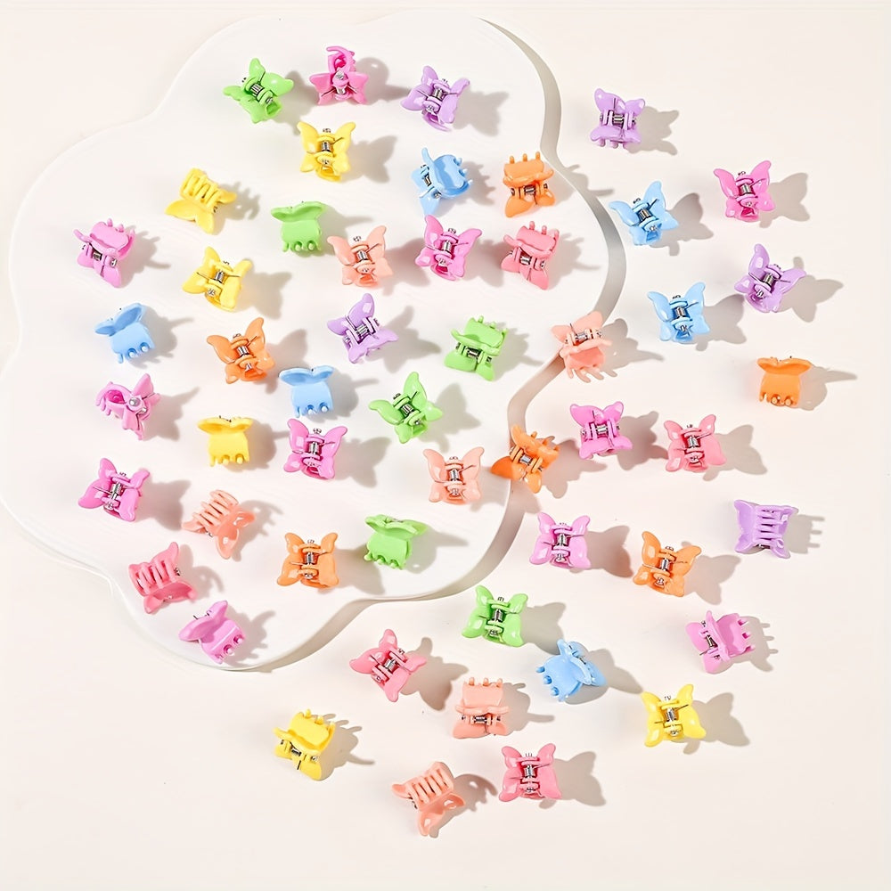50Pcs Colorful Mini Hair Claw for Kids