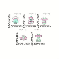 Escape Alien Cat Enamel Pins Funny Bag Brooch Lapel Badge Cartoon