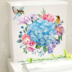 Funny Plant Flower Toilet Lid Decal Wall Sticker - Bathroom Decor