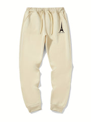 Eiffel Tower Drawstring Sweatpants Men's Jogger Pants