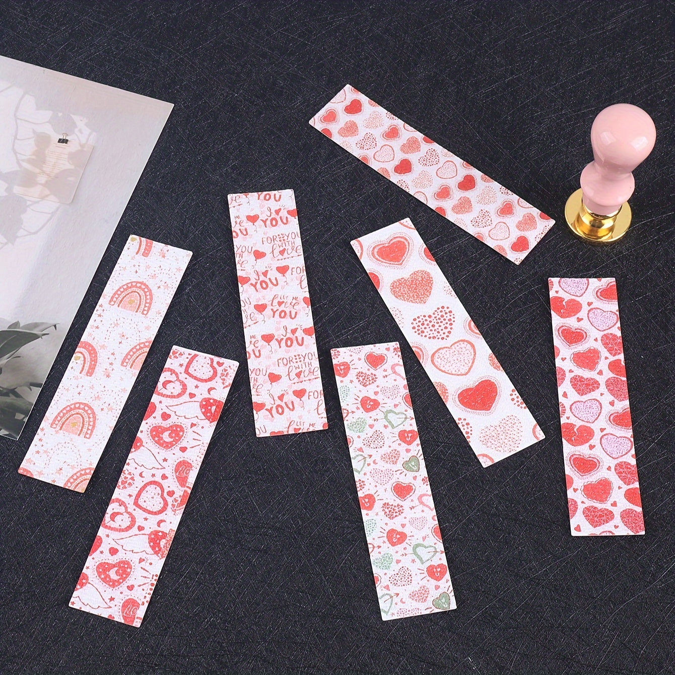 4pcs Pink Love PEVA Stickers Anxiety Sensory Decompression Stickers