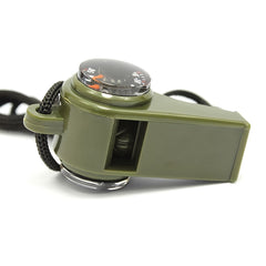 Survival Whistle Compass Thermometer Emergency Signal for Outdoor Camping Hiking