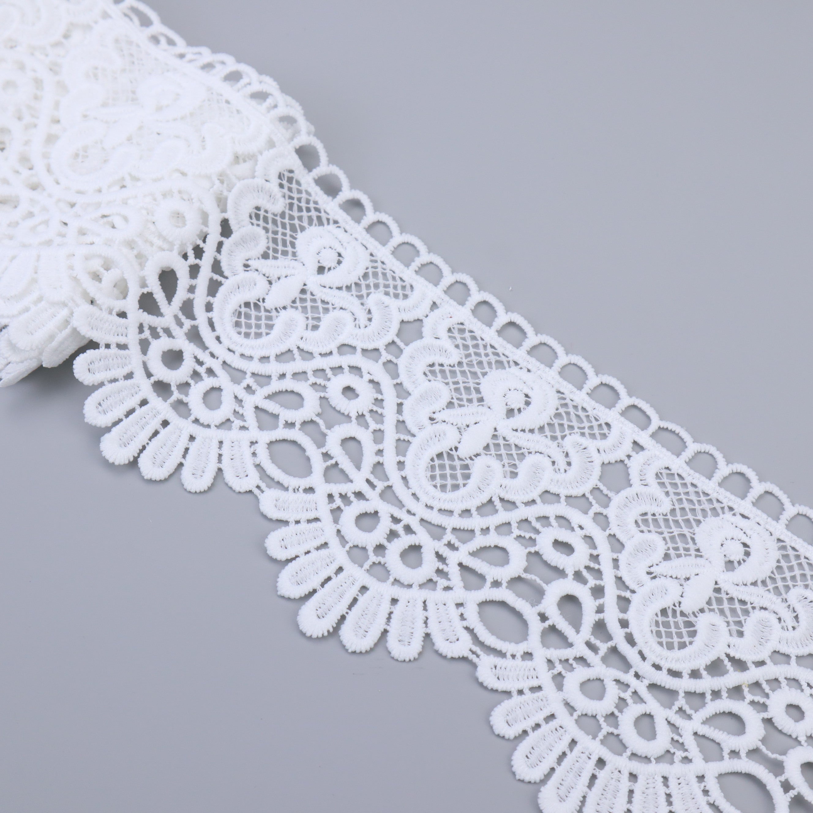 Europe Crown Lace Trim Pattern Inelastic Embroidery Lace