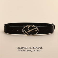 Musical Note Buckle Belt PU Leather Casual Jeans Pants Belts