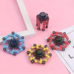 Fingertip Mechanical Gyroscope Deformation Chain DIY Toy
