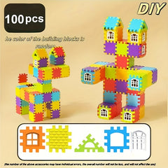 DIY Building Blocks Set for Kids - 100 Large Interlocking Bricks