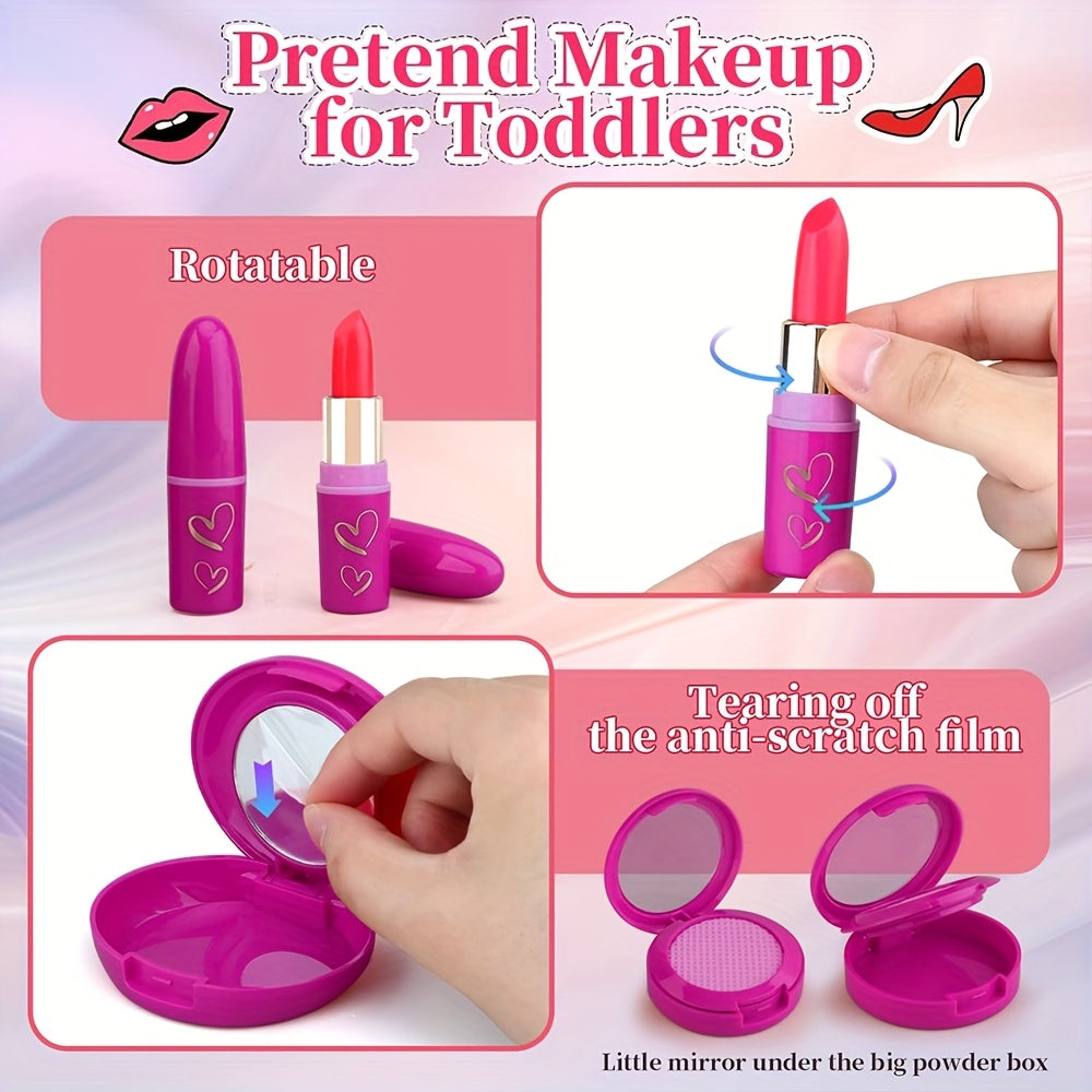 Princess Makeup Set with Pink Bag and Eyeshadow Palette