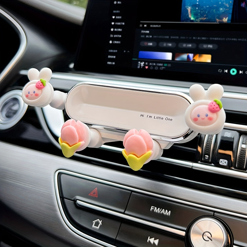 Car Phone Holder Phone Navigation Anti Shake Bracket Cartoon Style