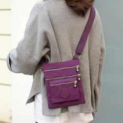Casual Solid Crossbody Bag Zipper Pockets Bag