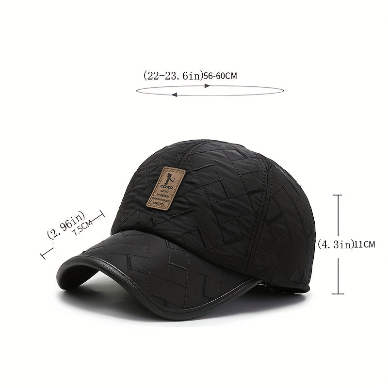 Men's Winter Windproof Baseball Cap Outdoor Ear Protection Hat