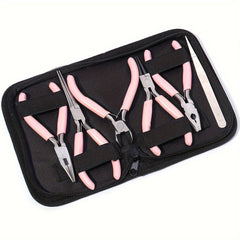 DIY Jewelry Making Tool Set 8pc Pliers Scissor Tweezers Jump Ring Opener Awl