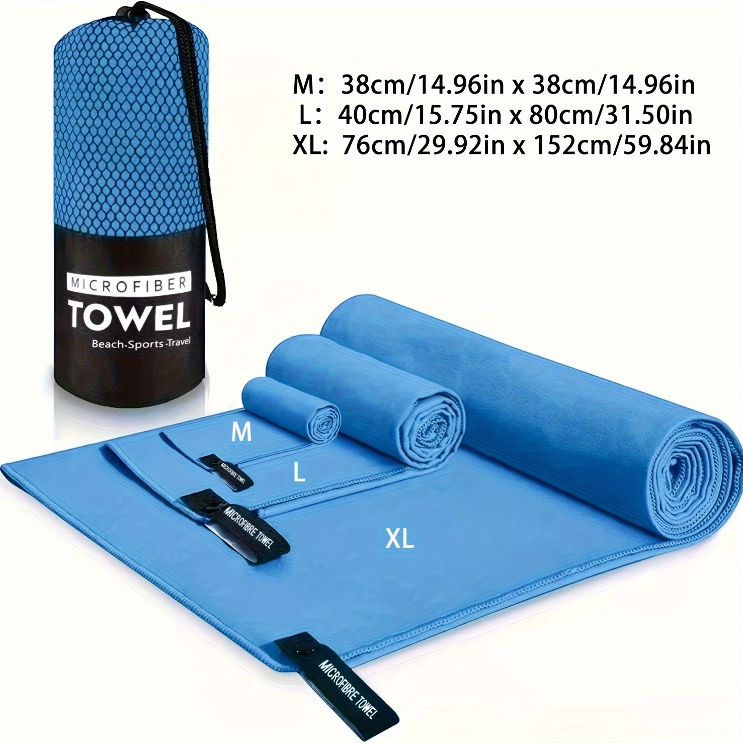 Quick Dry Microfiber Towel Set for Yoga Fitness Travel