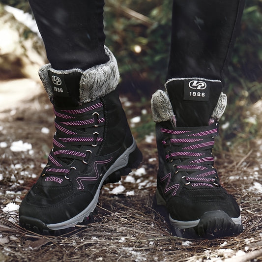 Plush Snow Boots Warm Hiking Shoes Women's Footwear