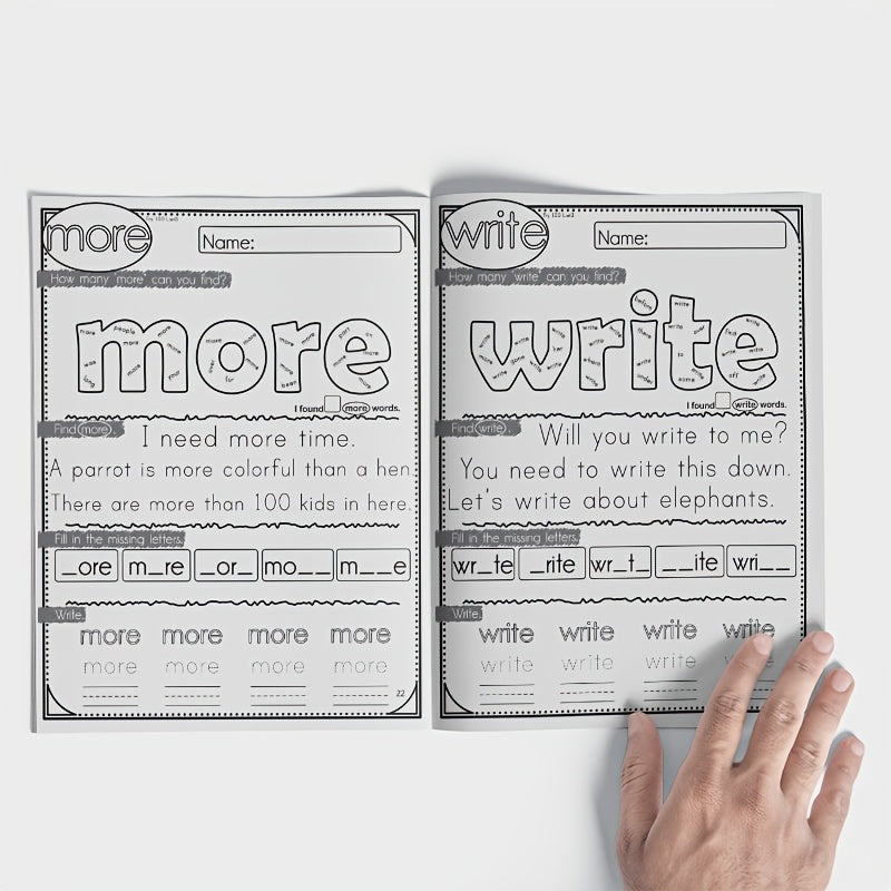 Kindergarten Sight Words Workbook: Phonics & Spelling Practice