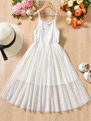 Stylish Family Matching Dress Mesh Tulle Princess Dress For Party