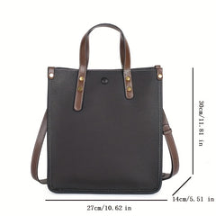 Leather Tote Bag For Women Solid Crossbody Bag