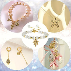 50pcs Enamel Charm Pendants for Jewelry Making DIY Crafts