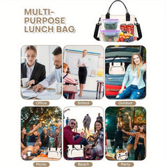 ESMNONA Insulated Lunch Bag Leakproof Nylon Cooler Tote