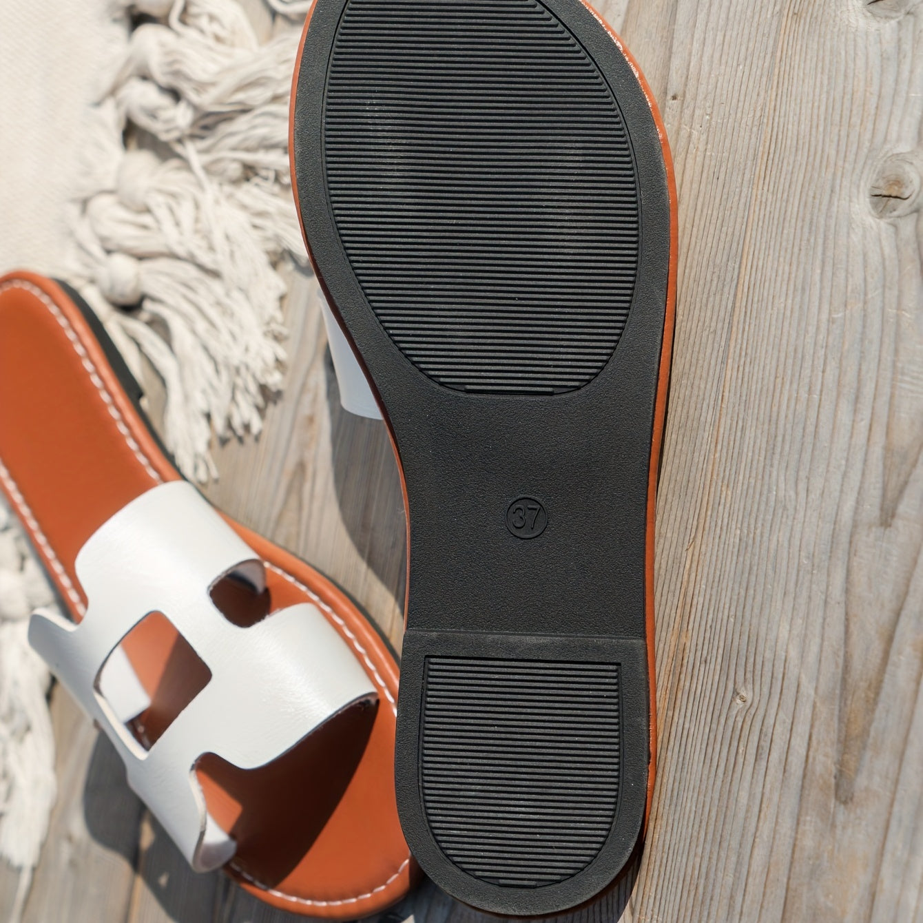 Women's Hollow Out Sandals Open Toe Flat Non slip Slides Shoes