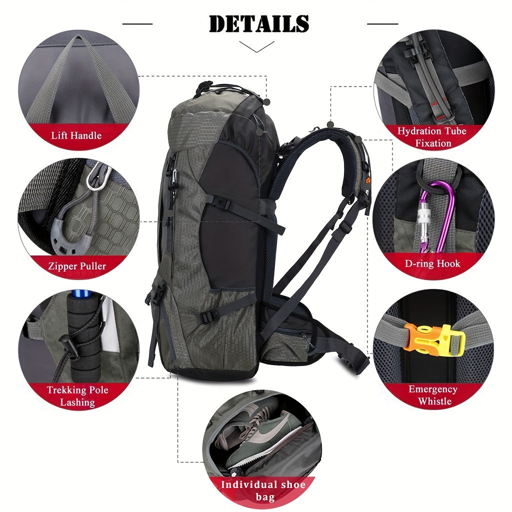 Waterproof Hiking Backpack Camping Mountaineering Climbing Bag