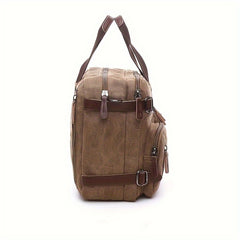 Canvas Laptop Bag With Laptop Compartment & Adjustable Strap