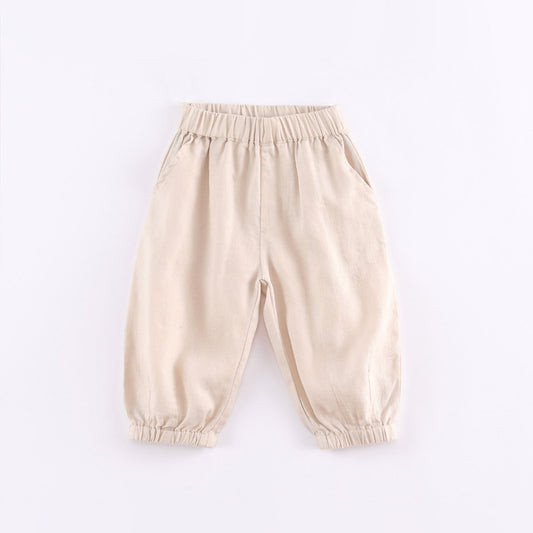 Girls Linen Casual Pants Anti Mosquito Pants Kids Pants
