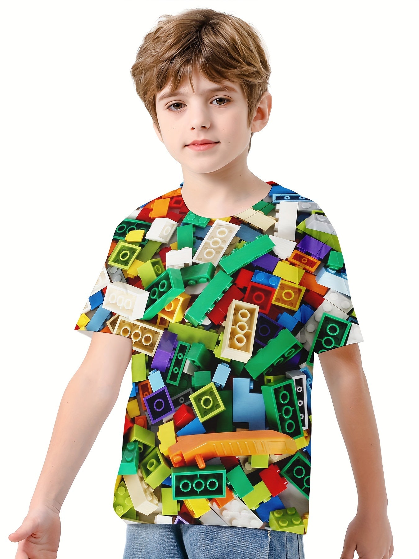 Kids 3D Print Summer T Shirt - Outdoor Fun