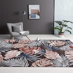Maple Leaf Pattern Area Rug Soft Carpet for Living Room Bedroom