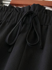  Drawstring Wide Leg Trousers, Loose Fit
