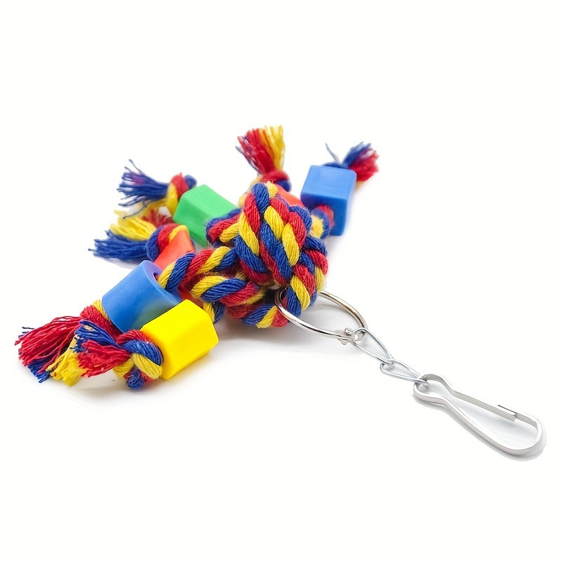 Parrot Chewing Toy with Beads & Rope